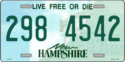 NH license plate 2984542