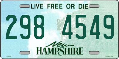 NH license plate 2984549