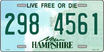 NH license plate 2984561