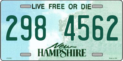 NH license plate 2984562