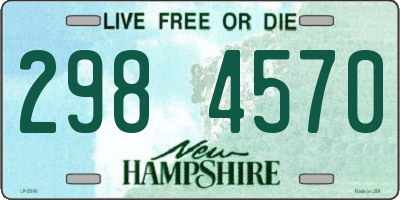 NH license plate 2984570