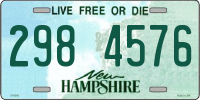 NH license plate 2984576