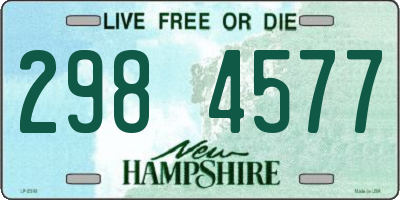 NH license plate 2984577