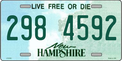 NH license plate 2984592