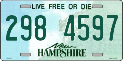 NH license plate 2984597