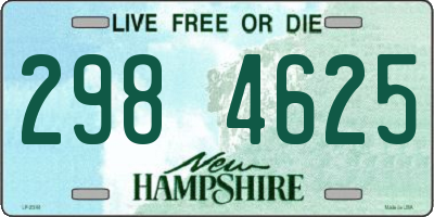 NH license plate 2984625