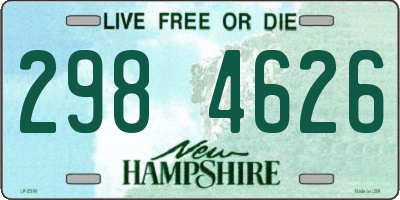 NH license plate 2984626