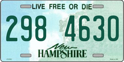 NH license plate 2984630