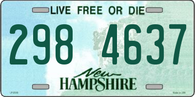 NH license plate 2984637
