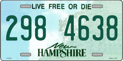 NH license plate 2984638