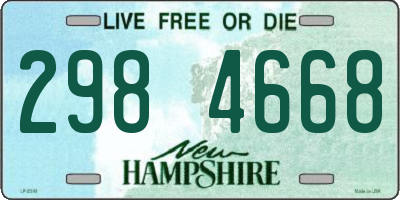 NH license plate 2984668