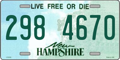 NH license plate 2984670