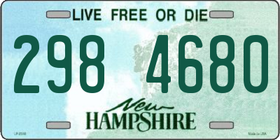 NH license plate 2984680