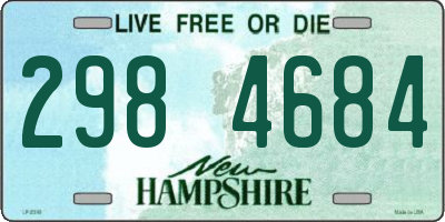NH license plate 2984684