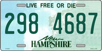 NH license plate 2984687