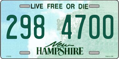 NH license plate 2984700