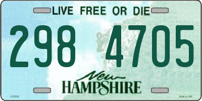 NH license plate 2984705
