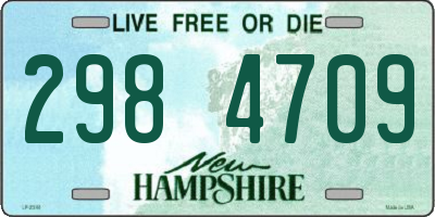 NH license plate 2984709