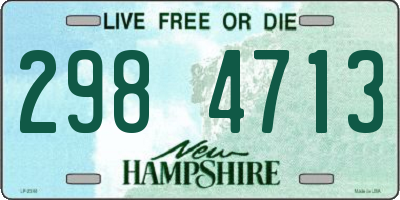 NH license plate 2984713