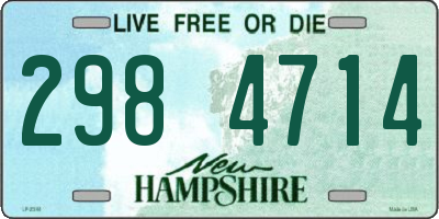 NH license plate 2984714