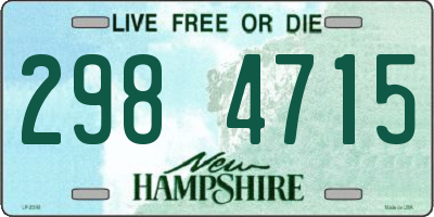 NH license plate 2984715