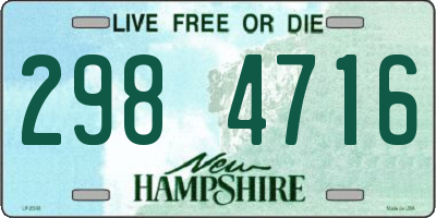 NH license plate 2984716