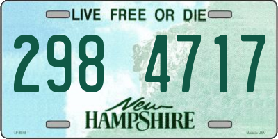 NH license plate 2984717