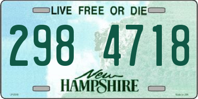NH license plate 2984718