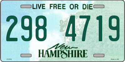 NH license plate 2984719