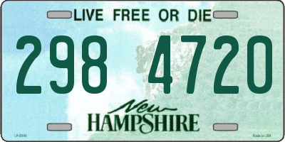 NH license plate 2984720