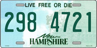 NH license plate 2984721