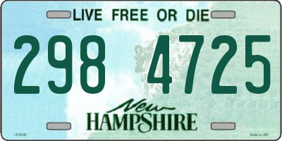 NH license plate 2984725