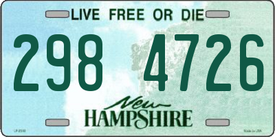 NH license plate 2984726