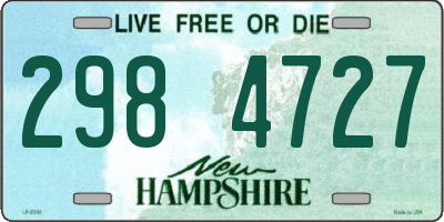 NH license plate 2984727