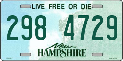 NH license plate 2984729