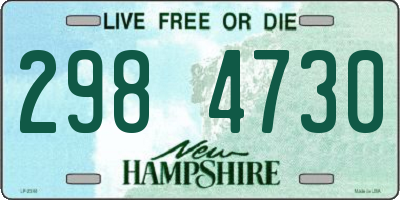 NH license plate 2984730