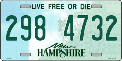 NH license plate 2984732