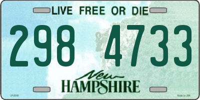 NH license plate 2984733