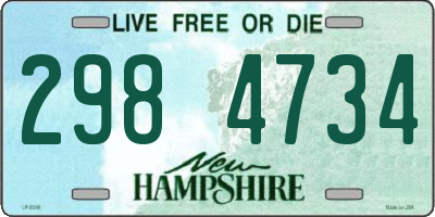 NH license plate 2984734