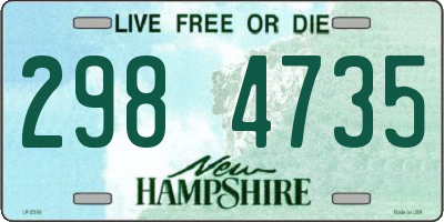 NH license plate 2984735