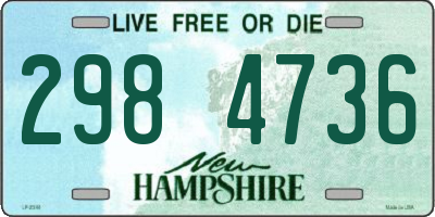 NH license plate 2984736