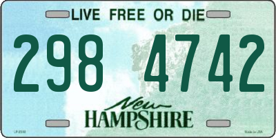 NH license plate 2984742