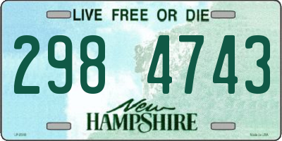 NH license plate 2984743
