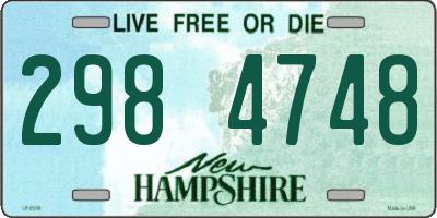 NH license plate 2984748