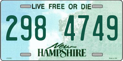 NH license plate 2984749