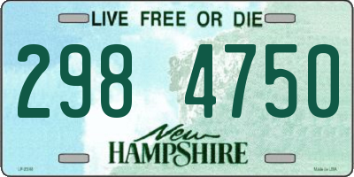 NH license plate 2984750