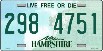 NH license plate 2984751