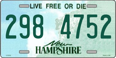 NH license plate 2984752
