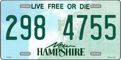 NH license plate 2984755