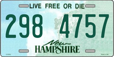 NH license plate 2984757